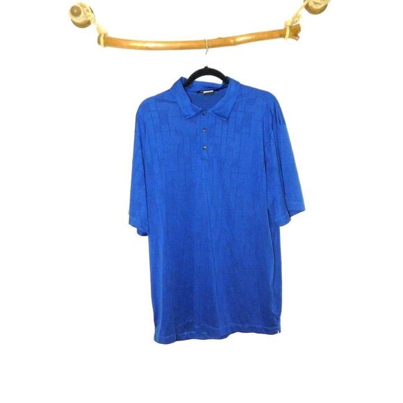 Tiger Woods Collection Nike Golf Polo Shirt Blue Windowpane Dri- Fit X-Large - Picture 7 of 9